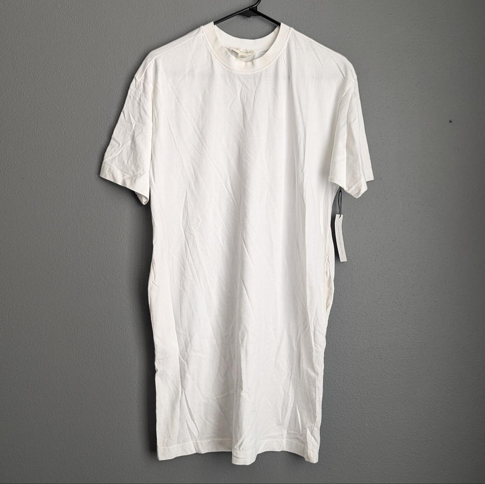 Nwt treasure and bond white crew neck t-shirt dress size XXs 20x17 x35